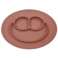 EZPZ Silikonowy talerzyk z podkładką Mini Mat brązowy