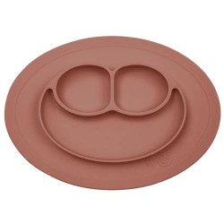 Silikonowy talerzyk mata z podkładką MINI MAT brązowy / EZPZ