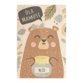 Miwoodo Drewniana kartka Dla Mamusi Miś
