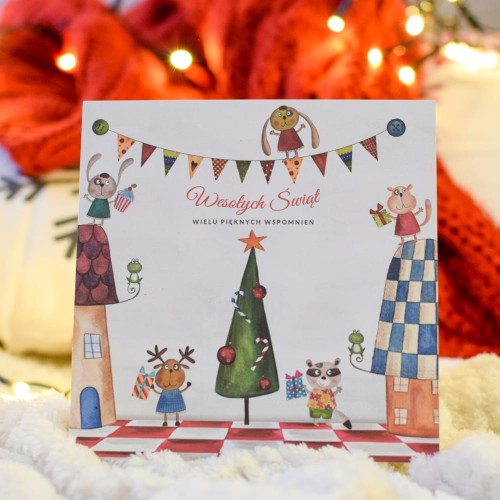 Kartka świąteczna Boże Narodzenie wesoła
