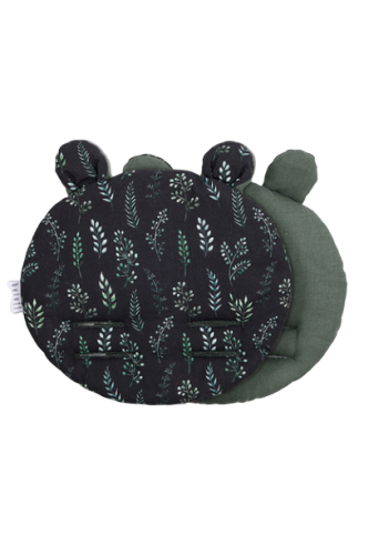 Poduszka miś z otworami na pasy Płynące Liście z lnem/ Beloff 