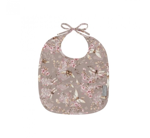 Śliniak z kieszonką wodoodporny Cherry Dark / Babysteps