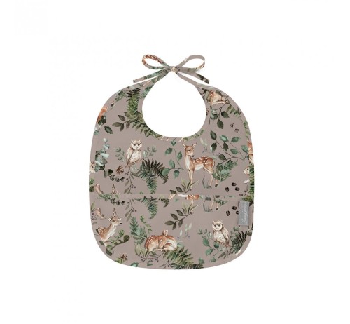 Śliniak z kieszonką wodoodporny Animals Garden Light / Babysteps