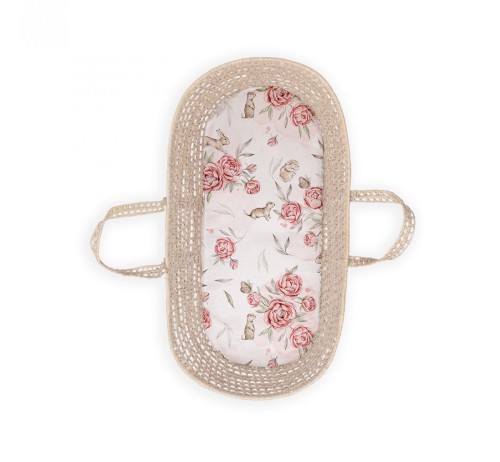 Bawełniane prześcieradło do gondoli Peony / BabySteps