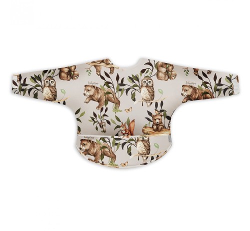 Śliniak fartuszek z rękawami Happy Bear Light / Babysteps