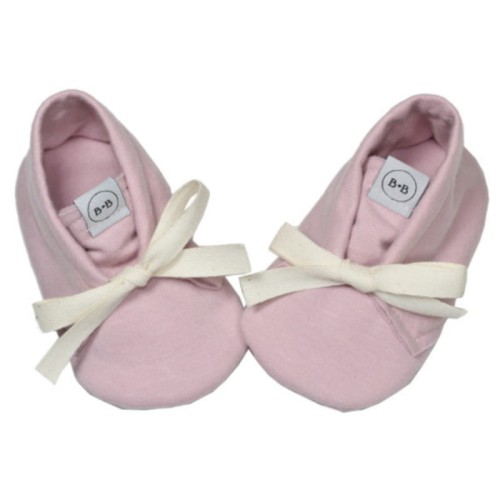 kapcie niemowlęce wiązane pudrowy róż