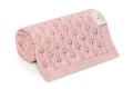 Ażurowy kocyk bambusowy 80x100 powder pink Memi