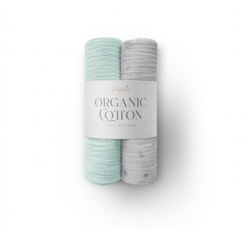 Otulacze organiczne 2 szt  Pastel Sky / Babysteps