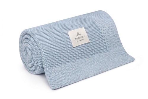 Bambusowy kocyk 80x100 baby blue - błękitny / My Memi