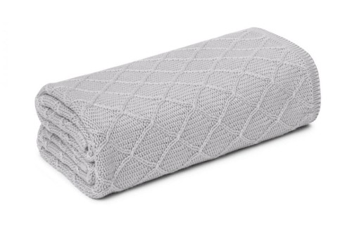 Lekki kocyk otulacz 90x90 Light Grey Wafer / My Memi