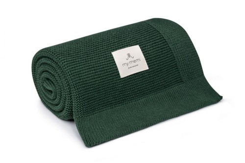 Bambusowy kocyk 80x100 bottle green - zielony / My Memi