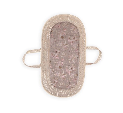 Bawełniane prześcieradło do gondoli Cherry Dark / BabySteps