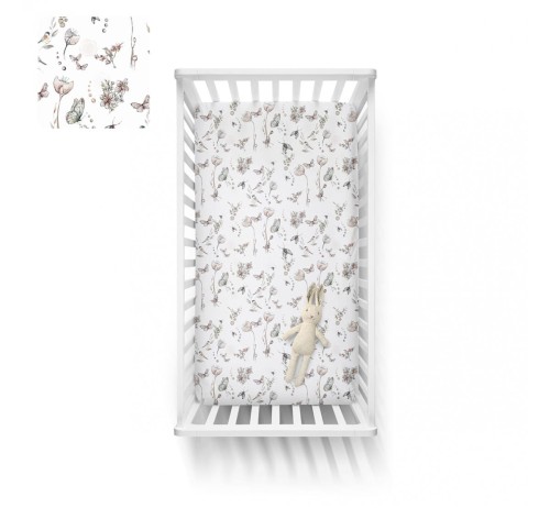 Bawełniane prześcieradło do łóżeczka Nature 70x140 / BabySteps