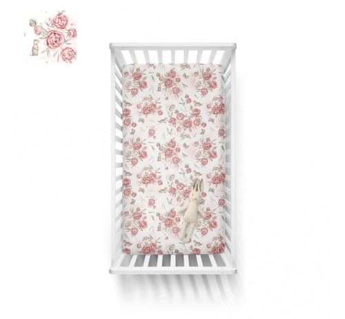 Bawełniane prześcieradło do łóżeczka Peony Dreamland 70x140 / BabySteps