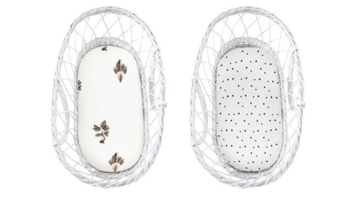 prześcieradło do gondoli jungle plant czarne kropki