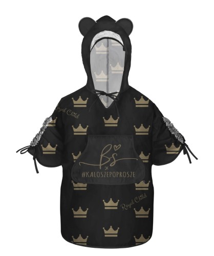 babysteps poncho płaszczyk przeciwdeszczowy korona czarny