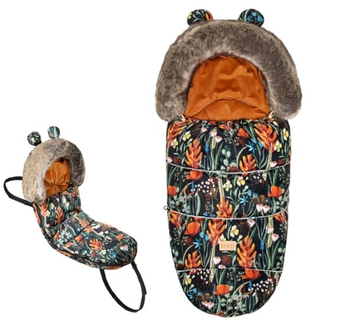 Śpiworek zimowy do wózka 3w1 z odblaskami Jesienny Las Beloff