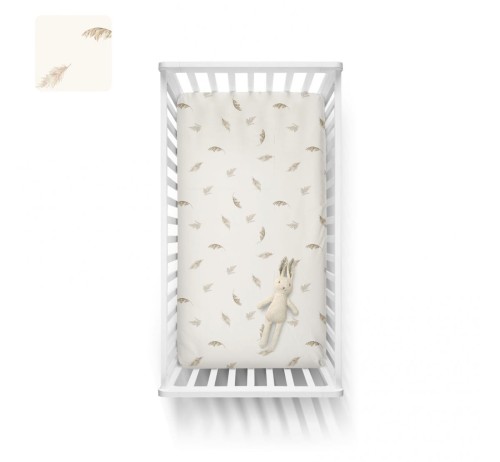 babysteps bawełniane prześcieradło do łóżeczka boho 60x120