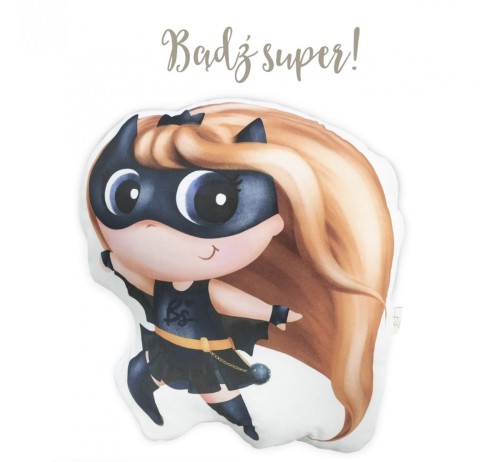 Duża poduszka bawełniana dekoracyjna Superhero Batman Girl BabySteps
