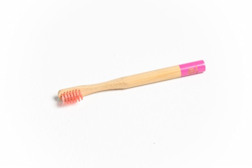 Szczoteczka do zębów dla dzieci bambusowa pink / Nested
