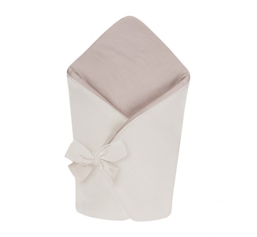 Rożek dwustronny lniany Linen Natural i Dark Beige BabySteps