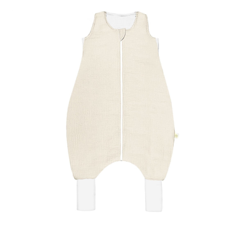 Lekki muślinowy śpiworek LIGHT z nogawkami Beige 1 tog BabySteps