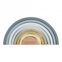 Drewniana układanka tęcza błękit / Little Dutch