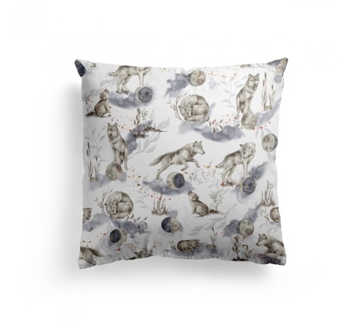 Poduszka bawełniana dekoracyjna Wolf moonlight / BabySteps