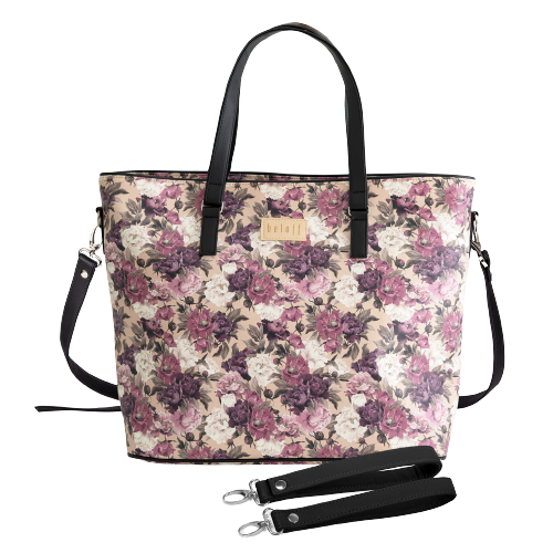 Torba do wózka z eko skóry XL Kwiecista polana Beloff