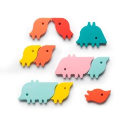 Zestaw puzzli piankowych do kąpieli Quutopia Parada zwierząt 10m+ / Quut