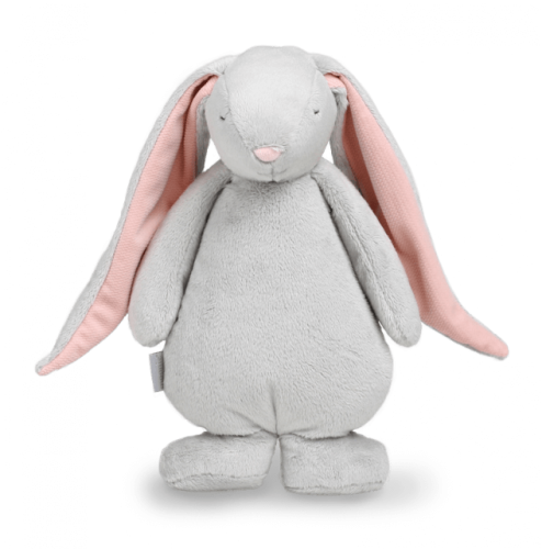 MOONIE 2.0 CLOUD Szumiący królik z lampką szaro różowy