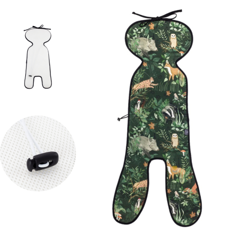 Wkładka do fotelika samochodowego 9-18 kg Woodland 98x35 cm Makaszka