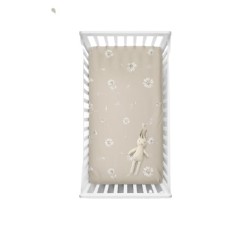 Bawełniane prześcieradło do łóżeczka Goose Family 70x140 / BabySteps