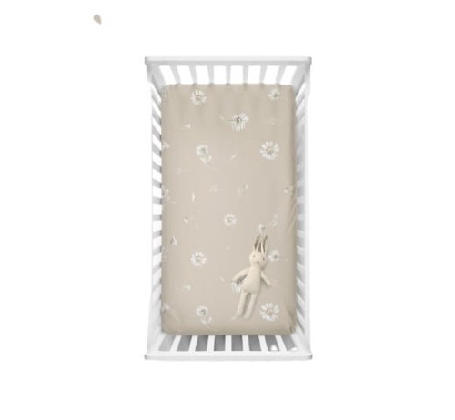 Bawełniane prześcieradło do łóżeczka Goose Family 70x140 / BabySteps