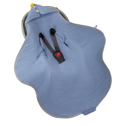 Letni muślinowy otulacz kocyk do fotelika Petrol / Sleepee