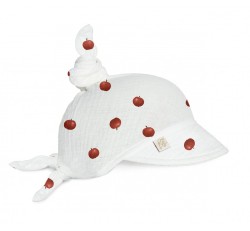 Muślinowa chusteczka na głowę Jabłuszka 33-60 cm / BabySteps