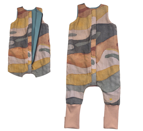 Śpiworek z nogawkami Muślin Light Rainbow Mountain / Makaszka