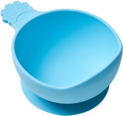 Miska silikonowa z przyssawką i uchwytem Blue / Nana's Manners