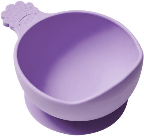 Miska silikonowa z przyssawką i uchwytem Purple / Nana's Manners