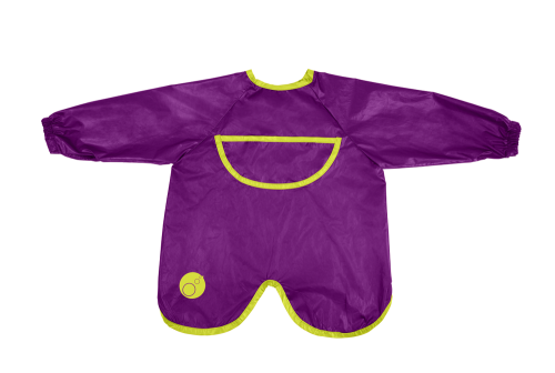 Fartuszek- śliniaczek wodoodporny z rękawkami fioletowy / b.box