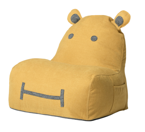 Pufa siedzisko Hippo soft żółta The Brooklyn Kids