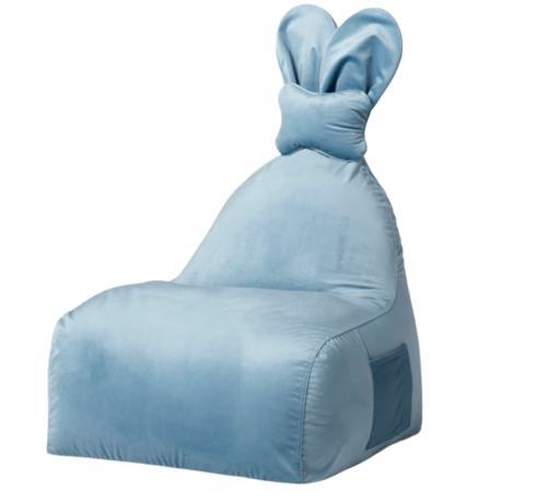 Pufa siedzisko Funny Bunny velvet niebieska The Brooklyn Kids