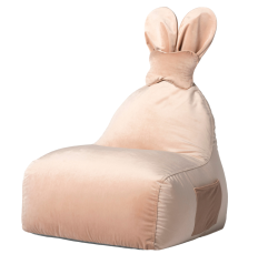 Pufa siedzisko Funny Bunny velvet blady róż / The Brooklyn Kids
