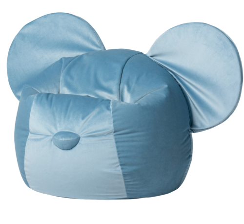 Pufa siedzisko z uszami Ears Velvet Niebieska The Brooklyn Kids