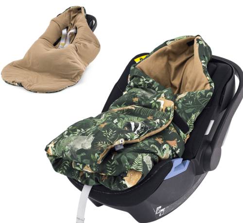 Otulacz - kocyk do fotelika Woodland bawełniany Makaszka