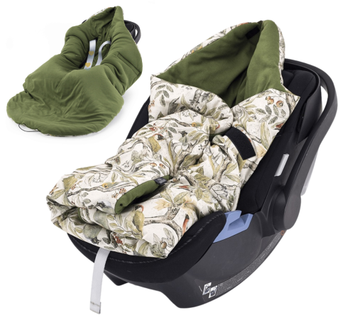 Otulacz - kocyk do fotelika Ornithology bawełniany / Makaszka