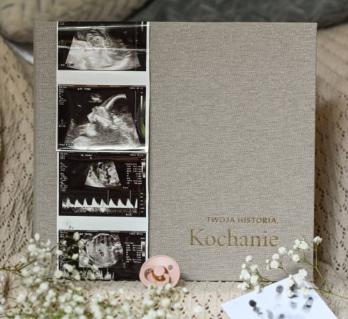 Pamiętnik dziecka "Twoja historia Kochanie" Szarość Memorable