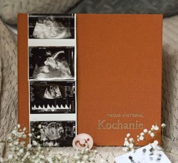 Pamiętnik dziecka "Twoja historia Kochanie" Cynamon Memorable