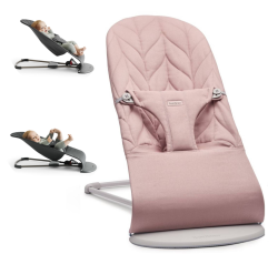 BABYBJORN leżaczek BLISS WOVEN Dusty Pink zgaszony róż