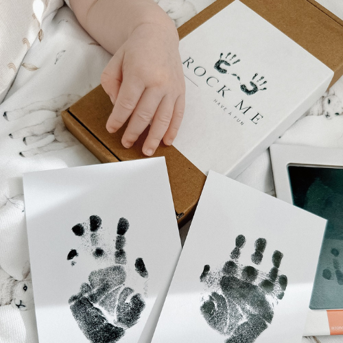 Duży bezdotykowy tusz do odcisków stópek i palców XL 6-12 msc 1 szt Rock Me